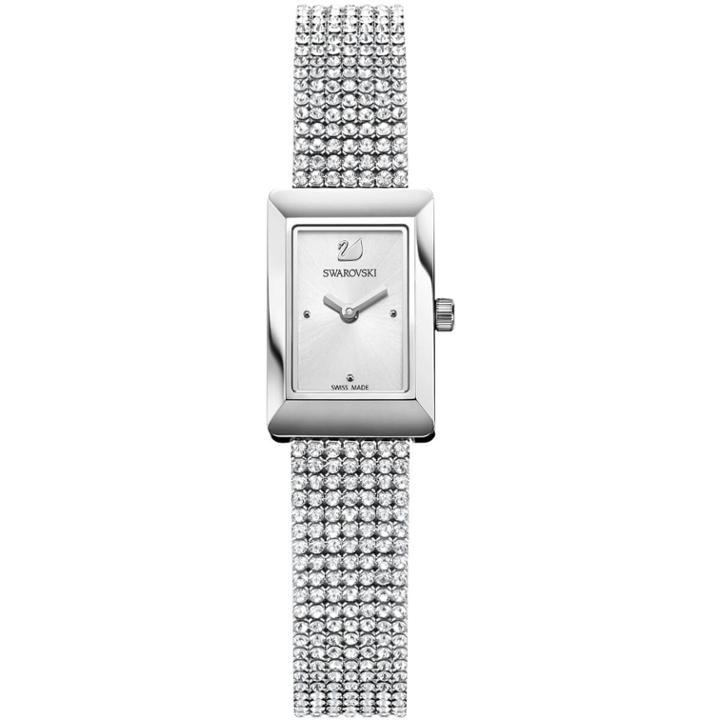 Swarovski Memories Watch, Crystal Mesh Strap, White, Silver Tone