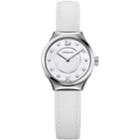 Swarovski Dreamy Watch, Leather Strap, White, Silver Tone