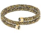 Swarovski Swarovski Crystaldust Double Bangle, Golden, Gold Plating Dark Multi Gold-plated