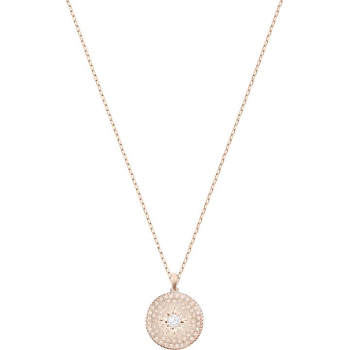 Swarovski Locket Pendant, Small, Pink, Rose Gold Plating