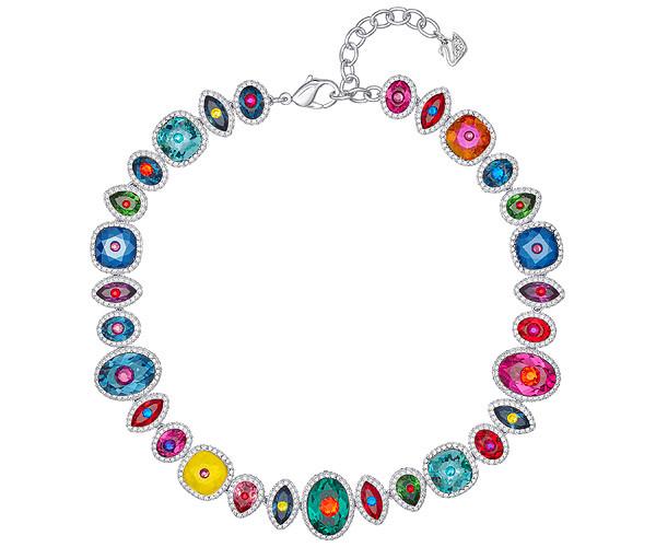 Swarovski Swarovski Luminous Fairy Necklace, Multi-colored, Rhodium Plating Dark Multi Rhodium-plated