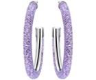 Swarovski Swarovski Stardust Lilac Hoop Pierced Earringsâ â â  Violet Rhodium-plated