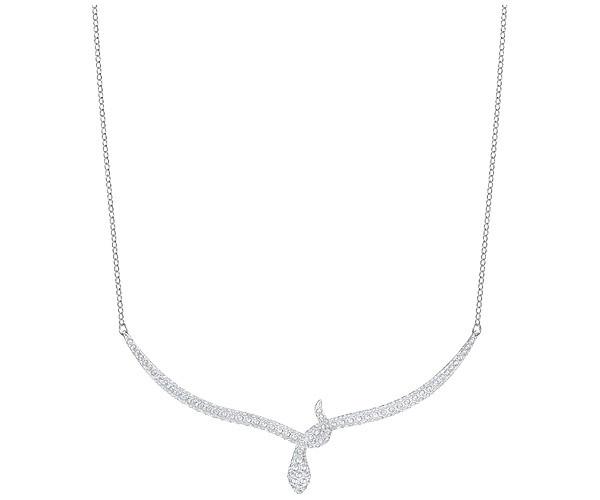 Swarovski Swarovski Leslie Necklace, White, Rhodium Plating White Rhodium-plated
