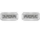 Swarovski Swarovski Emblem Cuff Links Gray Stainless Steel