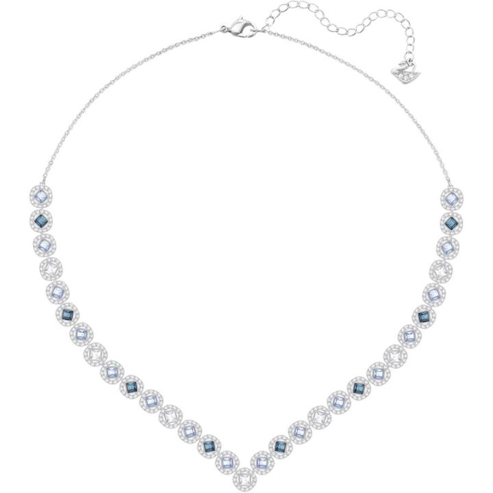 Swarovski Angelic Square Necklace, Large, Multi-colored, Rhodium Plating