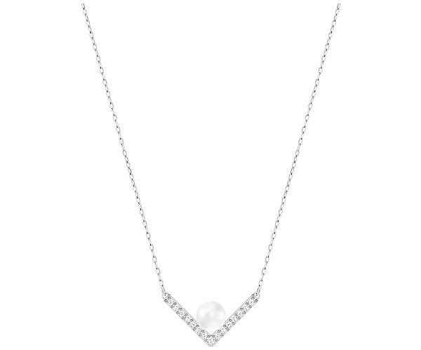 Swarovski Swarovski Edify Necklace, Small, White, Rhodium Plating White Rhodium-plated