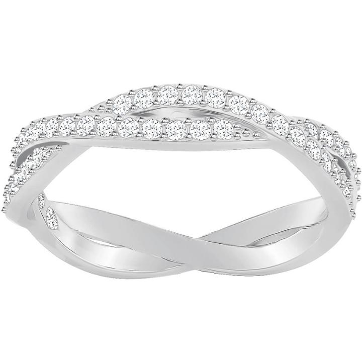 Swarovski Infinity Ring, Small, White, Rhodium Plating