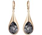 Swarovski Swarovski Drop Pierced Earrings Gray Rose Gold-plated