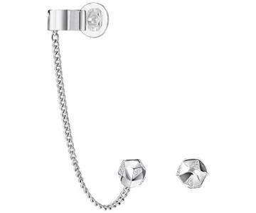 Swarovski Swarovski Atelier Swarovski By Jean Paul Gaultier, Reverse Pierced Earrings White Rhodium-plated