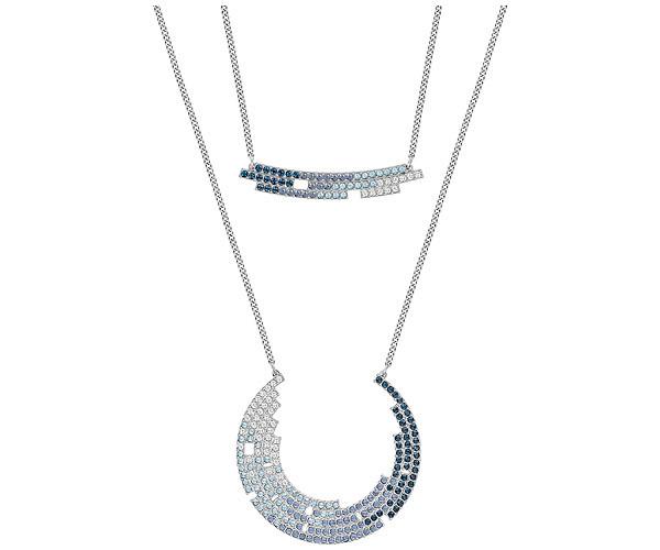 Swarovski Swarovski Fluidity Necklace Set Light Multi Rhodium-plated