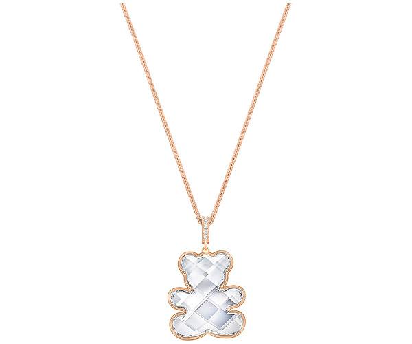Swarovski Swarovski Teddy Pendant, White, Rose Gold Plating White Rose Gold-plated