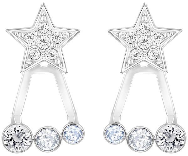 Swarovski Swarovski Duo Star Pierced Earring Jackets Light Multi Rhodium-plated
