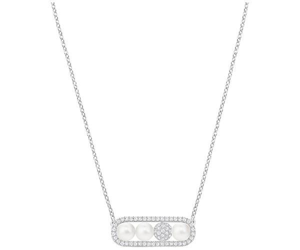 Swarovski Swarovski Fundamental Necklace, White, Rhodium Plating White Rhodium-plated