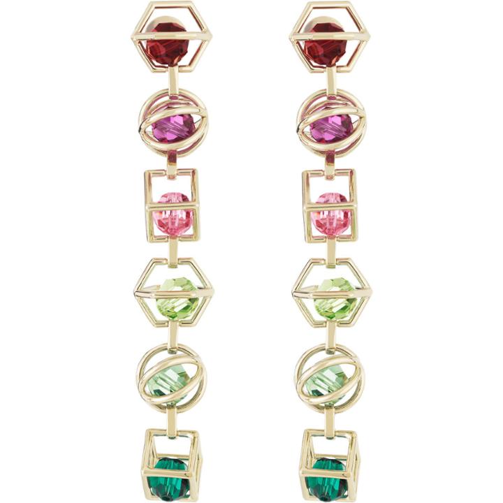 Swarovski Mary Katrantzou Nostalgia Duster Pierced Earrings, Gold Plating