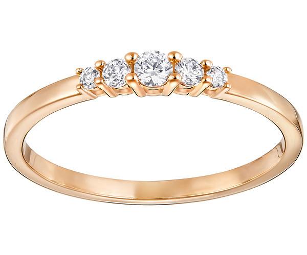 Swarovski Swarovski Frisson Ring, White, Rose Gold Plating White Rose Gold-plated