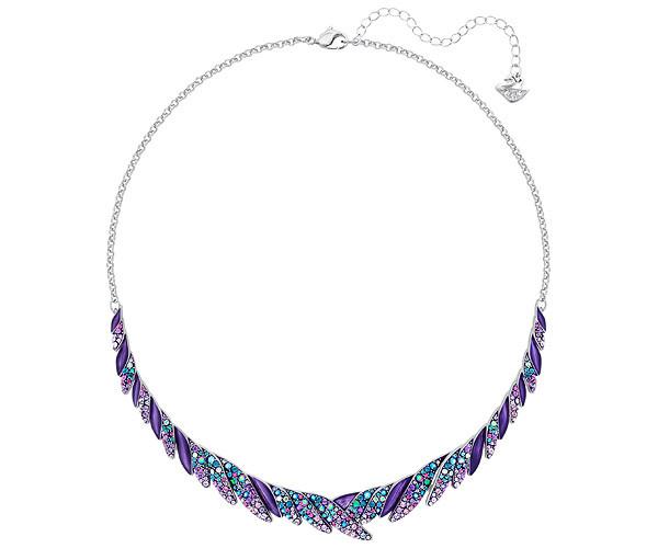 Swarovski Swarovski Hearty Necklace, Medium, Multi-colored, Palladium Plating Dark Multi Rhodium-plated
