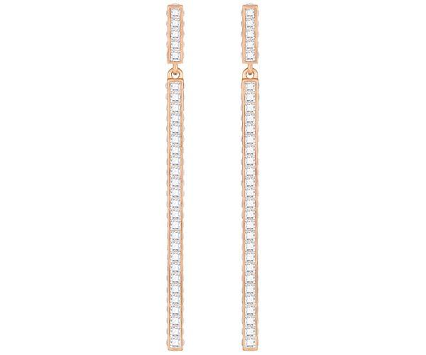 Swarovski Swarovski Game Pierced Earrings, White, Rose Gold Plating White Rose Gold-plated