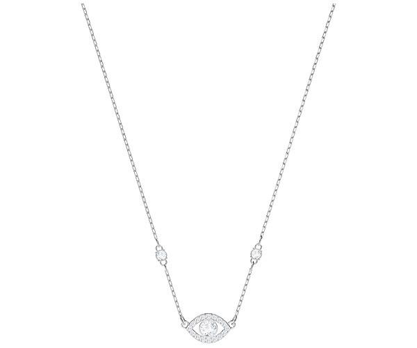 Swarovski Swarovski Luckily Evil Eye Necklace, White, Rhodium Plating White Rhodium-plated