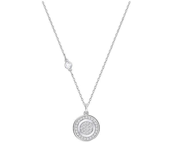 Swarovski Swarovski Letter O Pendant, White, Rhodium Plating White Rhodium-plated