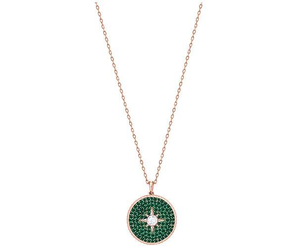 Swarovski Swarovski Locket Pendant, Green, Rose Gold Plating Green Rose Gold-plated
