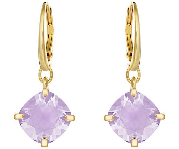 Swarovski Swarovski Lucid Pierced Earrings Violet Gold-plated
