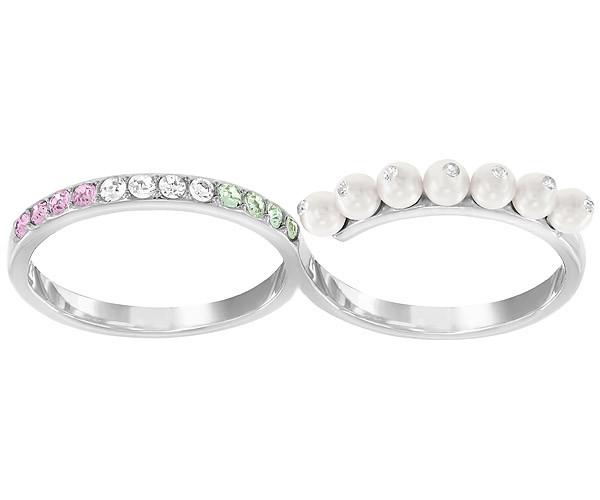 Swarovski Swarovski Calista Double Ring Light Multi Rhodium-plated
