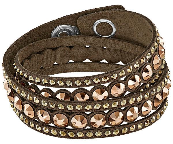 Swarovski Swarovski Slake Brown Dot Bracelet Pink Rose Gold-plated