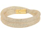 Swarovski Swarovski Stardust Beige Double Bracelet White Gold-plated