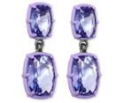 Swarovski Swarovski Jewel-y Mchue-y Drop Pierced Earrings, Purple Matt Varnish Violet Rhodium-plated