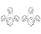 Swarovski Swarovski Christie Pierced Earring Jackets White Rhodium-plated