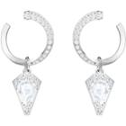 Swarovski Lucy Kite Pierced Earrings, White, Rhodium Plating