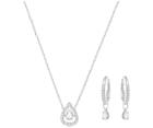 Swarovski Swarovski Sparkling Dance Pear Set, Small, White, Rhodium Plating White Rhodium-plated