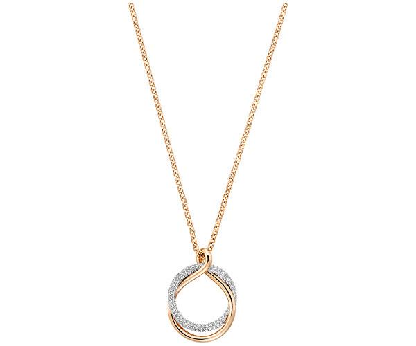 Swarovski Swarovski Exact Pendant, White, Rose Gold Plating White Rose Gold-plated