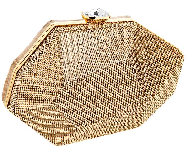 Swarovski Swarovski Marina Bag, Gold Plating Brown Gold-plated
