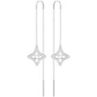 Swarovski Sparkling Dance Star Pierced Earrings, White, Rhodium Plating