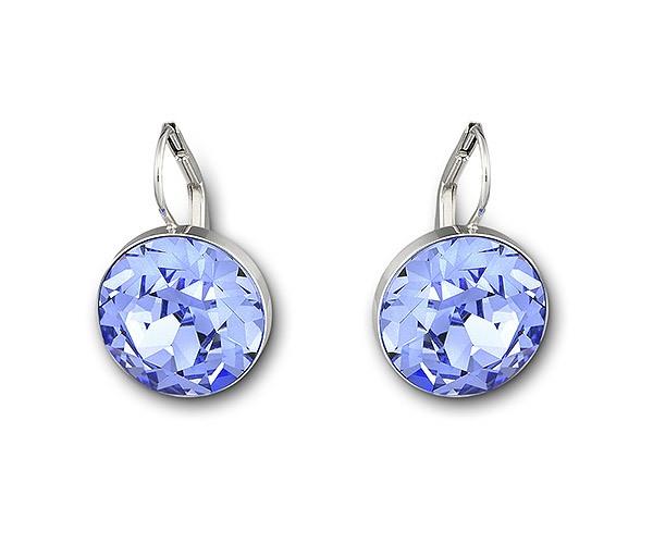 Swarovski Swarovski Bella Pierced Earrings, Blue, Rhodium Plating Blue Rhodium-plated