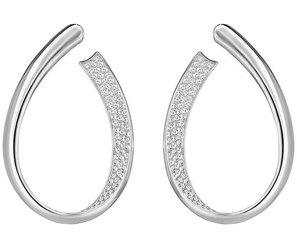 Swarovski Swarovski Exist Pierced Earrings White Rhodium-plated