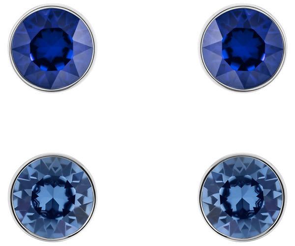 Swarovski Swarovski Madyson Pierced Earring Set, Blue, Rhodium Plating Teal Rhodium-plated