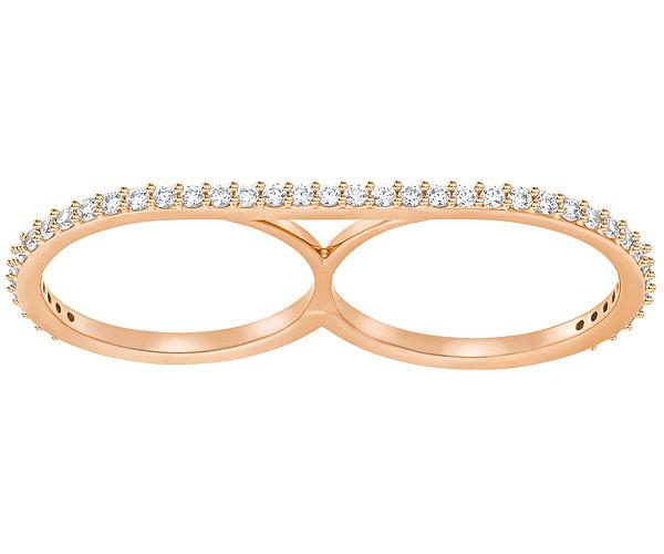 Swarovski Swarovski Vittore Double Ring, White White Rose Gold-plated