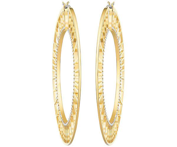 Swarovski Swarovski Griselda Hoop Pierced Earrings, White White Gold-plated