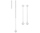 Swarovski Swarovski Vittore Pierced Earring Set, White, Rhodium Plating White Rhodium-plated