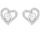 Swarovski Swarovski Nerina Pierced Earrings White Rhodium-plated