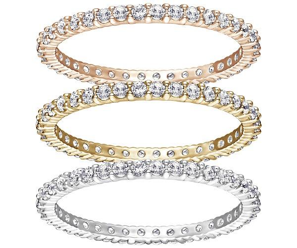 Swarovski Swarovski Vittore Ring Set, White, Mixed Plating White