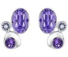 Swarovski Swarovski Calmly Pierced Earrings Violet Rhodium-plated