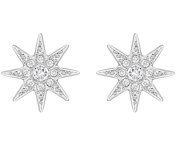 Swarovski Swarovski Fizzy Stud Pierced Earrings, White, Rhodium Plating White Rhodium-plated