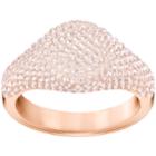 Swarovski Stone Signet Ring, Pink, Rose Gold Plating