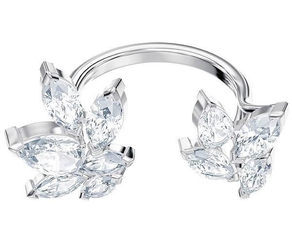 Swarovski Swarovski Louison Open Ring, White, Rhodium Plating White Rhodium-plated