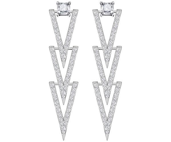 Swarovski Swarovski Funk Pierced Earrings White Rhodium-plated