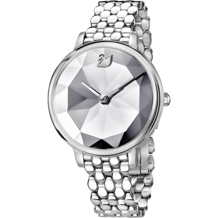 Swarovski Crystal Lake Watch, Metal Bracelet, White, Silver Tone