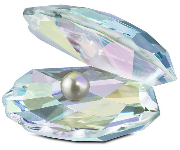 Swarovski Swarovski Shell With Pearl, Light Blue Full-colored